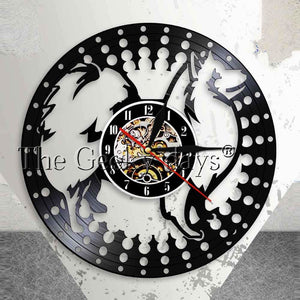 Japanese Spitz Wall Clock Spitz Dog Breed Vinyl Record Wall Clock Japan Puppy Dog Modern Design Home Decor Dog Pet Owners Gift