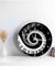 Elegant Piano Keys Black and White Modern Wall Clock Music Notes Wave Round Music Keyboard Wall Clock Music Lover Pianist Gift