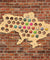 Ukraine Beer Cap Map Pub Bar Wooden Wall Sign Beer Bottle Cap Display Holder Patriotic Ukraine Map Man Cave Beer Lovers Gift