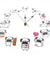 Cute Cartoon Pug Acrylic Wall Clock Dog Lover Decorative Wall Clock Dog Breed Pet ShopPug Life Printed Puppy Wall Watch Gift