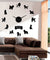 Doberman Pomeranian Rottweiler Poodle Pitbull Siberian Husky Jack Russel Popuar Dog Breeds DIY Giant Wall Clock Puppy Home Decor