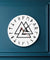 Valknut Odin Viking Symbol Runes Script Modern Wall Clock Viking Norse Compass Vikings Rune Odins Simple Wall Clock Home Decor