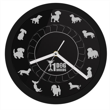 Champion Dog Breed Dachshund Wall Clock Dachs Sausage Dog Vintage Clock With LED Lighting Color Change Neon Sign Dog Lover Gift