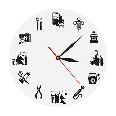 Dental Hygienist Modern Wall Clock Dental Clinic Decoration Endodontist Dental Office Sign Hygienist Clock Watch Dentists Gift