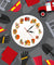 Fireman At Work Fire & Rescue Wall Art Fire Department Decor Wall Clock Comic Style Firefighter Team Printed Modern Wall Clock