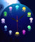 Colorful Printed Jellyfish Wall Clock Home Decor Sea Jellies Decorative Living Room Wall Watch Marine Animals Nursery Wall Art