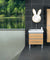 Bunny Sleepy Eyes Makeup Mirror Cute Animal Sleeping Rabbit Wood & Acrylic Safety Wall Mirror Nursery Wall Decor For Kids
