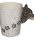 Wildlife Wolf Totem Drinking Cup 3D Wolf Shaped Handle Mug With Wolf Paw Prints Retro Creative Office Mugs
