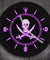 Jolly Roger Pirate Wall Clock with LED illumination Skull With Crossed Swords LED Neon Sign Wall Clock Pub Bar LED Wall Decor