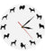 Different Dog Breeds Minimalist Design Modern Wall Clock Nursery Kid Room Puppy Pets Wall Decor Clock Watch Vet Clinic Dog Clock