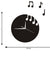 Floating Music Notes Wall Art Musical Notes Flew From The Clock Sheet Music Modern Wall Clock Musicians Rock n Roll Crafty Gift