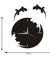 Abstract Wall Art Geckos Escape From The Clock Gecko Wall Clock Salamander Gecko Lizard Silhouette Reptile Designed Wall Clock
