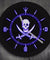 Jolly Roger Pirate Wall Clock with LED illumination Skull With Crossed Swords LED Neon Sign Wall Clock Pub Bar LED Wall Decor
