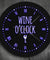 Wine o'Clock LED Neon Sign Modern Wall Clock Winery Sign Kitchen Wall Watch Luminous Pub Bar Wine Lighting Decor Party Gifts