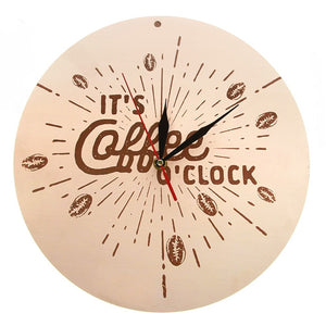 It's Coffee o'Clock Coffee Beans Acrylic Wall Clock Coffee Lover Coffee Quote Kitchen Decorative Wall Watch Vintage Home Decor