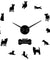 Doberman Pomeranian Rottweiler Poodle Pitbull Siberian Husky Jack Russel Popuar Dog Breeds DIY Giant Wall Clock Puppy Home Decor