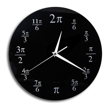 3.14 Pi Wall Clock Mathematical Pi Classroom Wall Decor Black Acrylic Pop Quiz Wall Clock Home Decor Geek Nerd Math Chic Gift