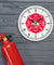 Firefighter Maltese Cross Vintage Clock First Responder Fire Department Badge Logo Wall Clock With Roman Numerals Firemen Gifts