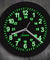 Military Pattern Retro Wall Clock with LED Backlight 24 Hours Display Zulu Time LED Neon Wall Clock Army Navy Marine Timing Gift