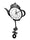Teapot Whimsical Pendulum Wall Clock Home Decor Kitchen Hanging Wall Watch with Tea Bag Cookie Swinging Pendulum Tearoom Decor