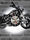 3D Creative Classic Vinyl Record Clock Motorcycle Fans Gift Hollow Motorcycle Shape Wall Art Motorcycle Rider LED Clock