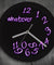 Whatever You Are Late Anyway LED Neon Wall Clock Whatever LED Lighted Clock Vintage Design Color Changes Illuminated Wall Clock