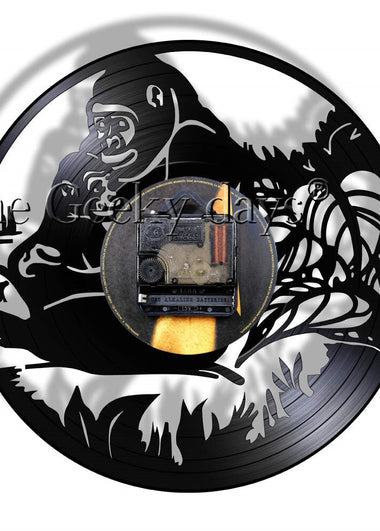 Jungle Monkeys Vinyl Record Wall Clock Vintage Safari Animal Art Gift For Kids Baby Nursery Children Room Decor Wall Clock Watch
