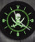 Jolly Roger Pirate Wall Clock with LED illumination Skull With Crossed Swords LED Neon Sign Wall Clock Pub Bar LED Wall Decor
