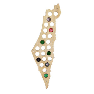 Israel Beer Cap Map Christmas Gifts Beer Soda Bottle Cap Map Patriotic Cap Holder Wine Cap Display Home Decoration Accessories