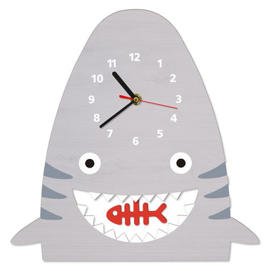 Wood Shark Pendulum Wall Clock Wall Decor for Baby Nursery Kids Bedroom Nautical Nursery Modern Nursery Wooden Clock Shark Gift