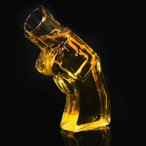 Creative 3D Gun Shaped Vodka Beer Cup Drinking Beer Glass Transparent Revolver Shot Glasses Cup Drinkware