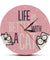 Life Is Better With A Cat Inspirational Cat Quote Modern Wall Clock Watch Girl Room Pink Wall Decor Cat Lover Housewarming Gift