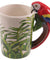 Animal Cup Ceramic Coffee Mug 5 Style Panda Giraffe Parrot Frog Toucan Handle Mug With Bamboo Decal 12oz