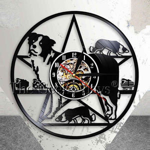 Border Collie Dog Wall Clock Border Collie Training Club Herding Dog Breed Wall Decor Vinyl Record Wall Clock Dog Lovers Gift