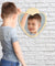 Heart Shaped Acrylic Wall Mirror with Wooden Back Girl Room Decoration Make-up Wall Mirror Valentines Day Gift For Her