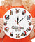 Christmas Puppy Wall Clock Holidays Home Decor Funny Different Dog Breeds Printed Modern Wall Watch Deer Dog Pets New Years Gift