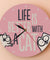 Life Is Better With A Cat Inspirational Cat Quote Modern Wall Clock Watch Girl Room Pink Wall Decor Cat Lover Housewarming Gift