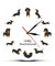 Cute Doxie Cartoon Style Dachshund Wall Clock Dog Breed Timepiece Sausage Dog Modern Wall Watch With Saying I Love Dachshund