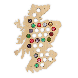 Scotland Beer Cap Map Scotland Beer Cap Holder Beer Cap Display Scottish Bar Pub Wall Art Gift for Him Scotland Man Cave Gift