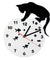 Cat On A Fishbowl Adorable Wall Art Wall Clock Cat and Fish Home Decor Hunter Kitty Cat Modern Wall Clock Cat Pet Lovers Gift