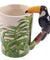 Animal Cup Ceramic Coffee Mug 5 Style Panda Giraffe Parrot Frog Toucan Handle Mug With Bamboo Decal 12oz