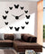 Frameless DIY Wall Clock 3D Mirror Butterflies Wall Watch Large Wall Clock For Living Room Bedroom Home Decor Big Time Clock