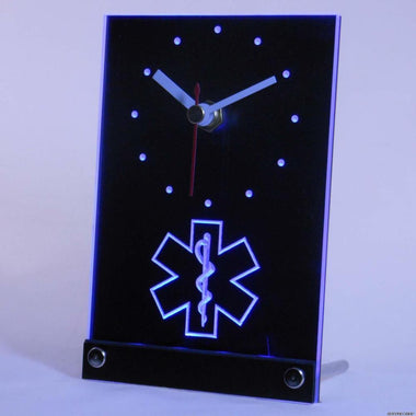 tnc0088 EMS Paramedic Medical Services Table Desk 3D LED Clock