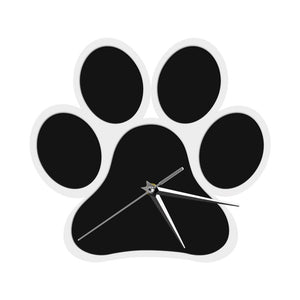 Dog Paw Wall Clock Puppy Pet Foot Wall Art Pet Clinic Pet Shop Home Decor Wall Clock Doggy Paw Charm Dog Loss Pet Memorial Gift