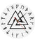 Valknut Odin Viking Symbol Runes Script Modern Wall Clock Viking Norse Compass Vikings Rune Odins Simple Wall Clock Home Decor