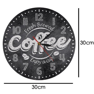 Fresh Brewed Coffee Enjoy A Cup Of Wall Clock Coffee Kitchen Wall Clock Coffee Shop Cafe Bar Wall Decor Gift For Coffee addicts