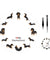 Cute Doxie Cartoon Style Dachshund Wall Clock Dog Breed Timepiece Sausage Dog Modern Wall Watch With Saying I Love Dachshund
