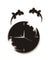 Abstract Wall Art Geckos Escape From The Clock Gecko Wall Clock Salamander Gecko Lizard Silhouette Reptile Designed Wall Clock