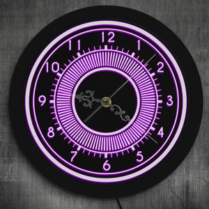 3D Wall Clock with LED Backlight Arabic Numerals Home Decor Modern Clock Wall Watch 3D Neon Sign Multi Colors Edge Lit Clock
