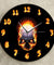 Demon Skull In Fire With Burning Numbers Modern Wall Clock Heavy Metal Flaming Hell Death Skull Wall Watch Halloween Horror Art
